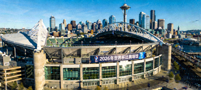 美国举办城市西雅图及流明体育场外观，2026年世界杯重要场馆之一